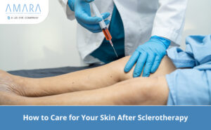A doctor is injecting: Skin care After Sclerotherapy