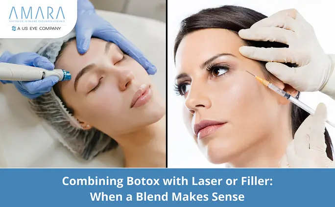 Two women receiving cosmetic treatments Combining Botox with laser or filler